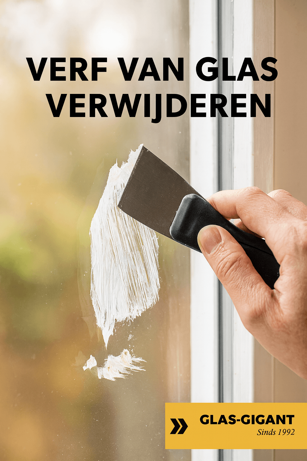 Verf van glas verwijderen Glas-Gigant